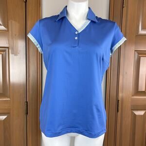 Adidas Climacool Polo Golf Shirt Blue size women’s Medium